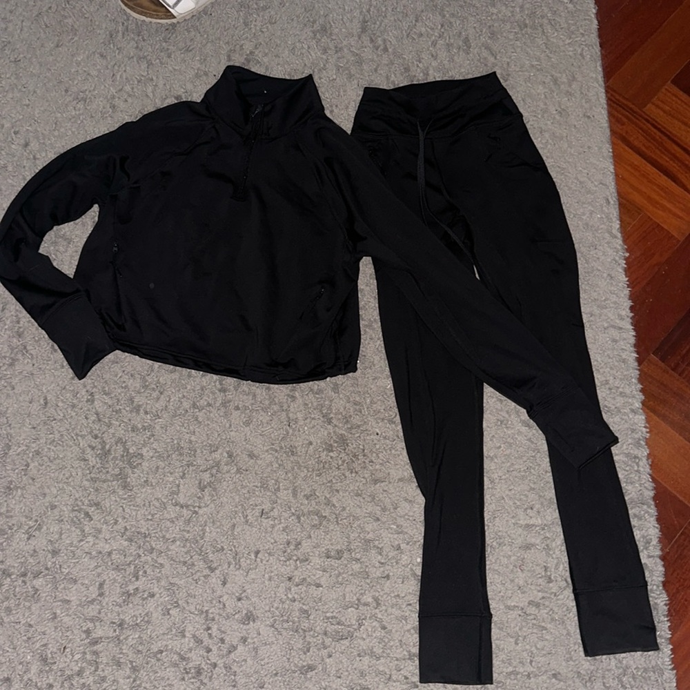 Aerie black workout matching set